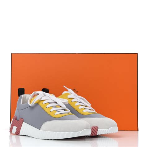 hermes suede h sneakers|HERMES Technical Canvas Suede Goatskin Bouncing Sneakers .